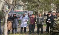 تجمع پرسنل بیمارستان امام حسین (ع) در حمایت از مردم مظلوم غزه