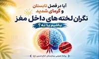 آیا در فصل تابستان و گرمای شدید نگران لخته های داخل مغز باشیم یا نه؟